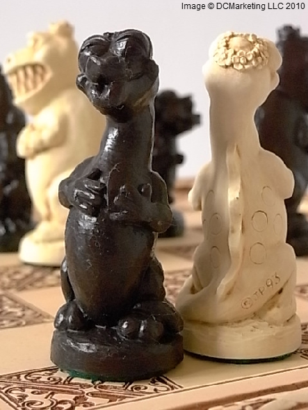 Dinosaur Plain Theme Chess Set